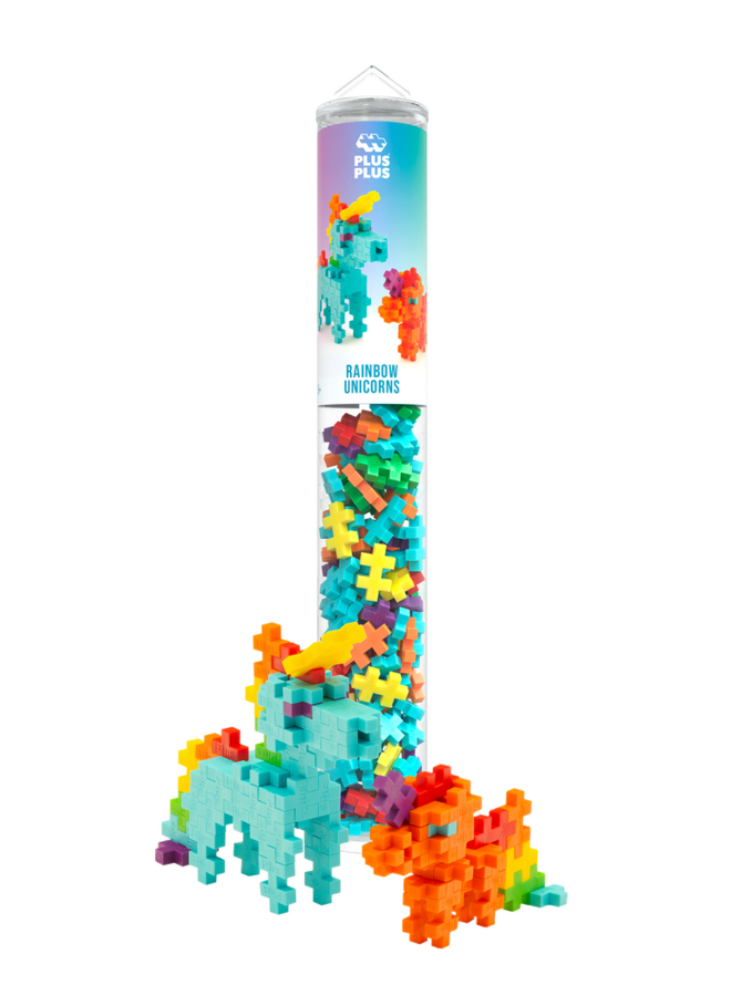 Plus-Plus | tube 100 stuks | rainbow unicorns