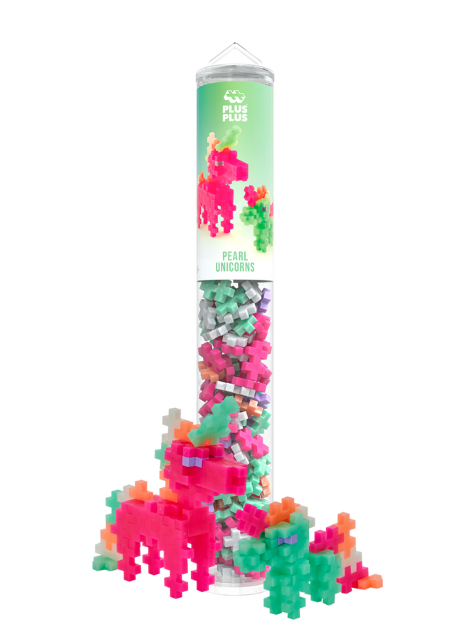 Plus-Plus | tube 100 stuks | pearl unicorns