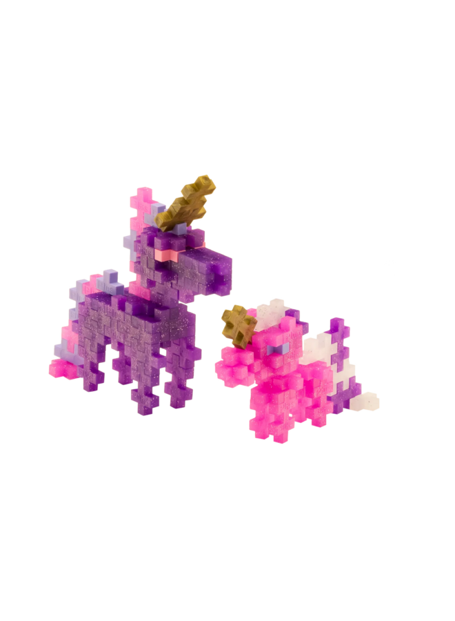 Plus-Plus | tube 100 stuks | glitter unicorns