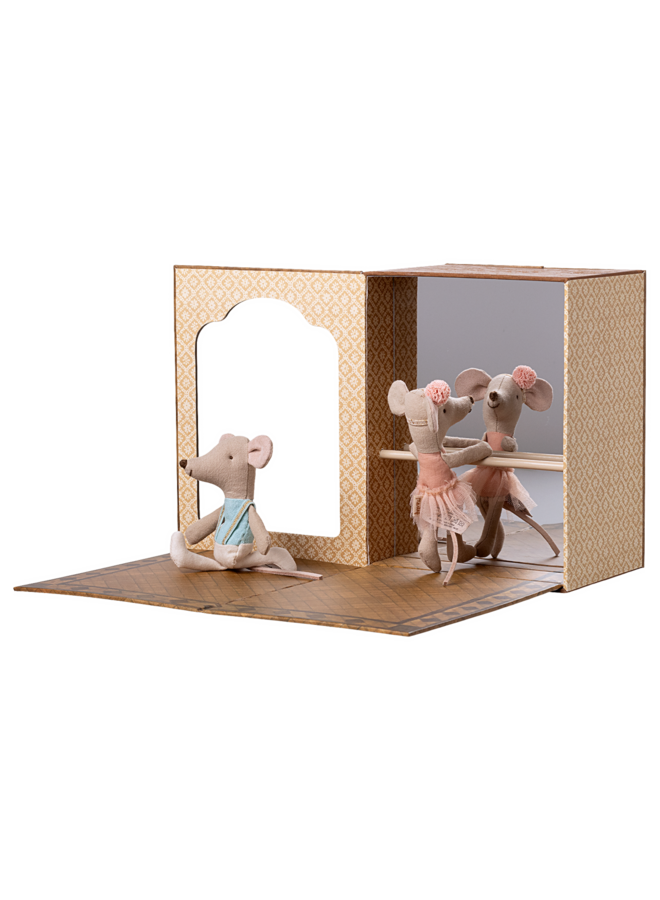 Maileg | ballet mice in dance studio little sister and brother