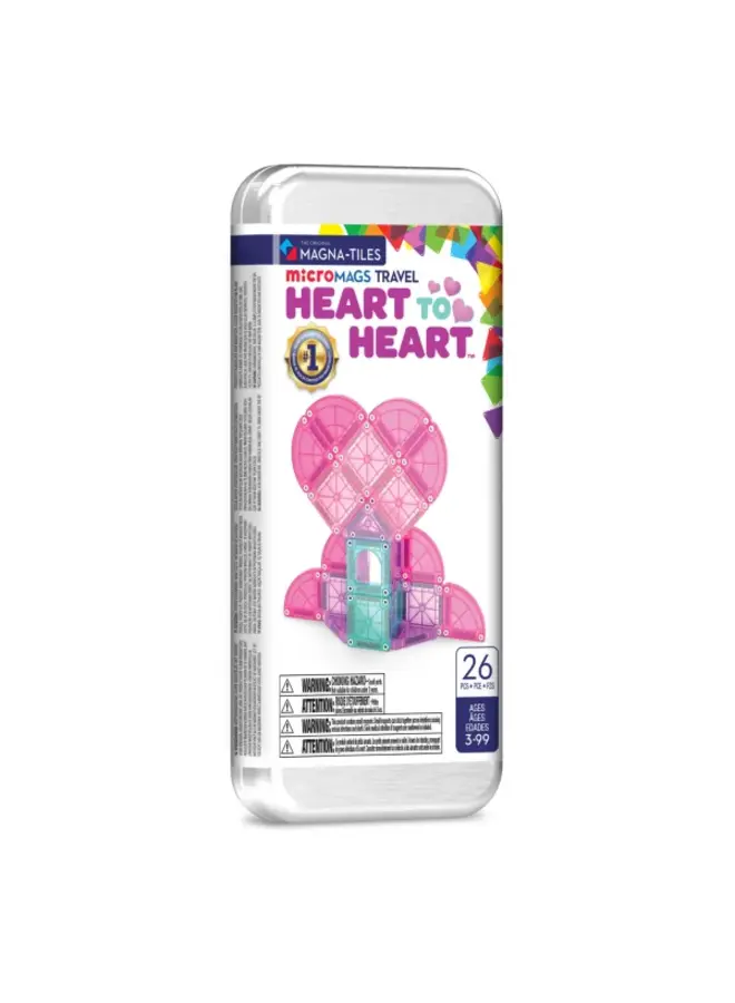 Magna-tiles | heart to heart 26-piece travel set