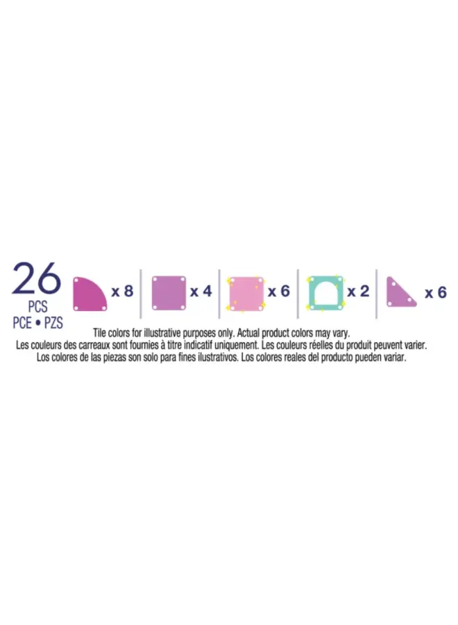 Magna-tiles | heart to heart 26-piece travel set