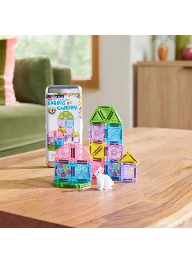 Magna-tiles | spring garden 26-piece travel set