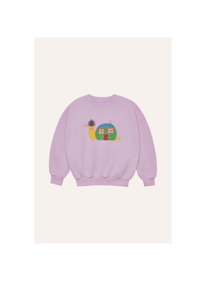 The Campamento | snail and a house sweatshirt | purple
