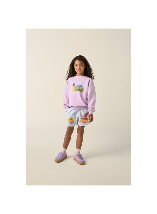 The Campamento | snail and a house sweatshirt | purple