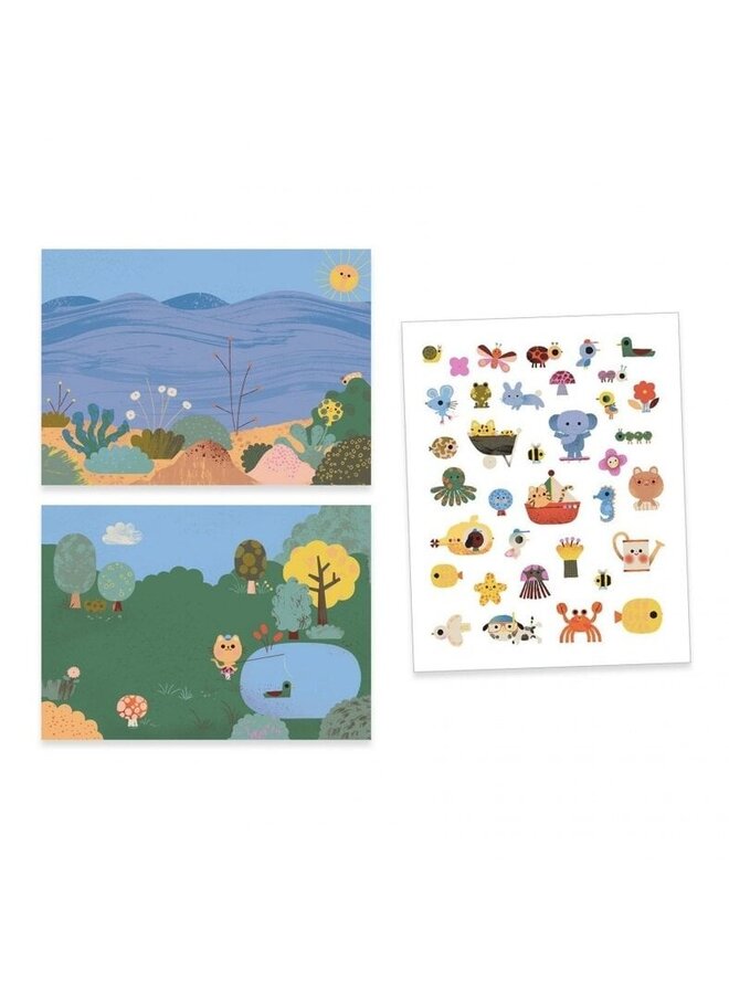 Djeco | herbruikbare stickers | summertime