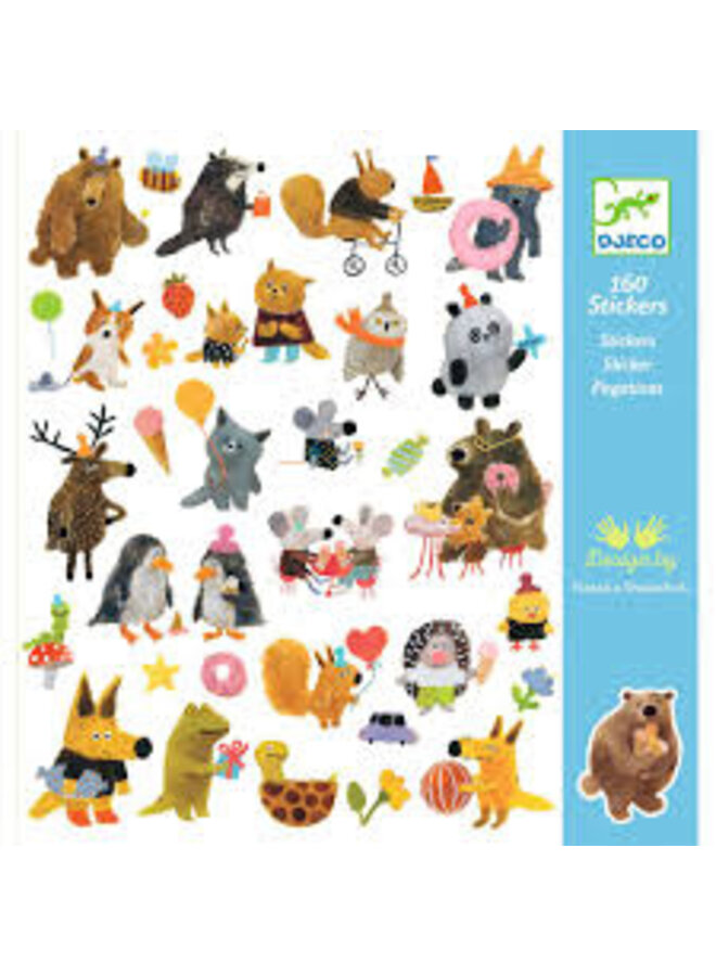 Djeco | stickers | fluffy friends