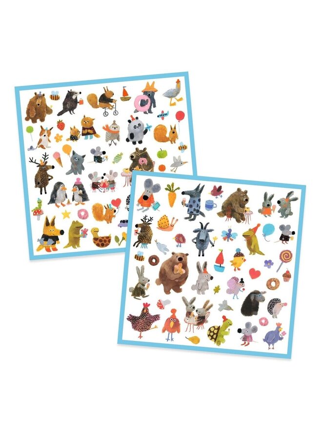 Djeco | stickers | fluffy friends