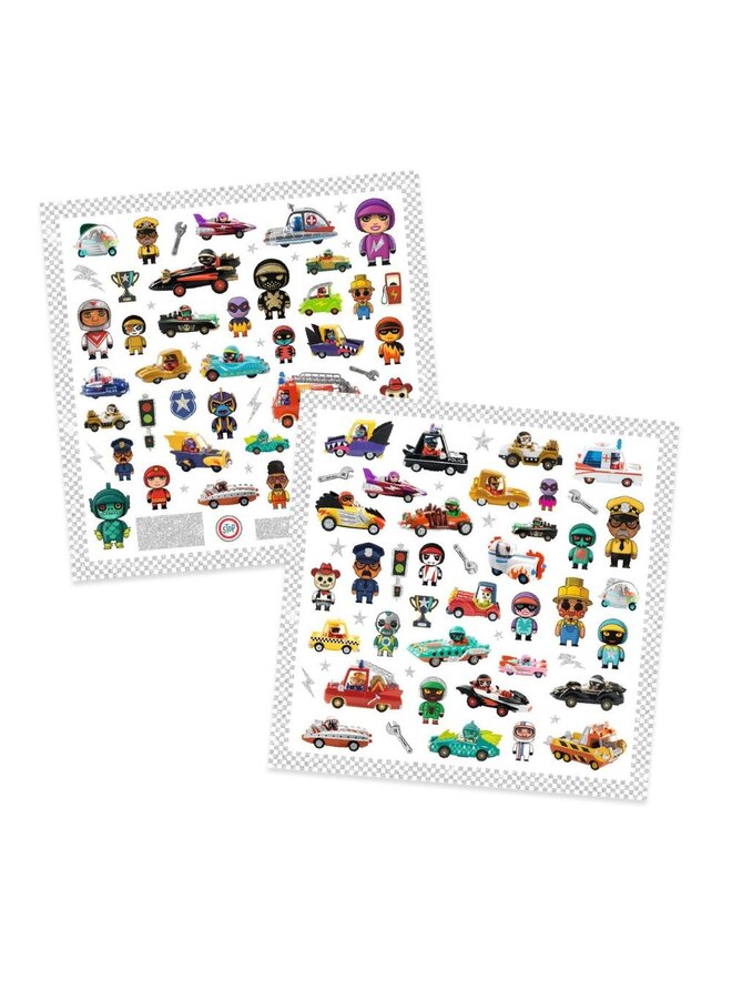 Djeco | stickers | the world of crazy motors