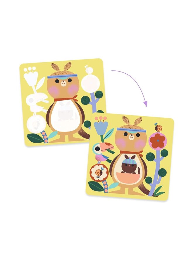 Djeco | magisch kleuren | baby animals around the world