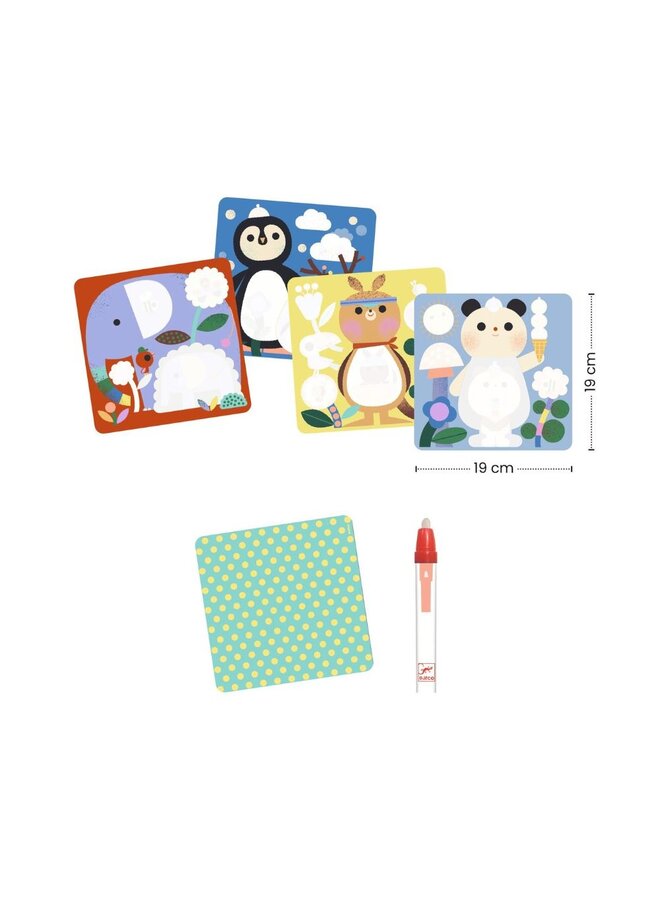 Djeco | magisch kleuren | baby animals around the world