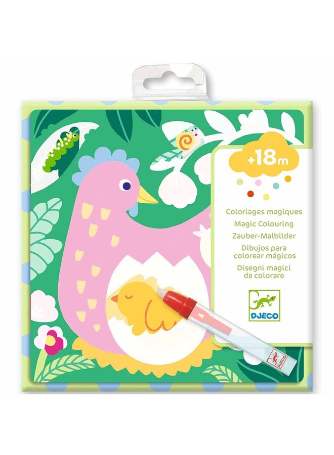 Djeco | magisch kleuren | garden baby animals