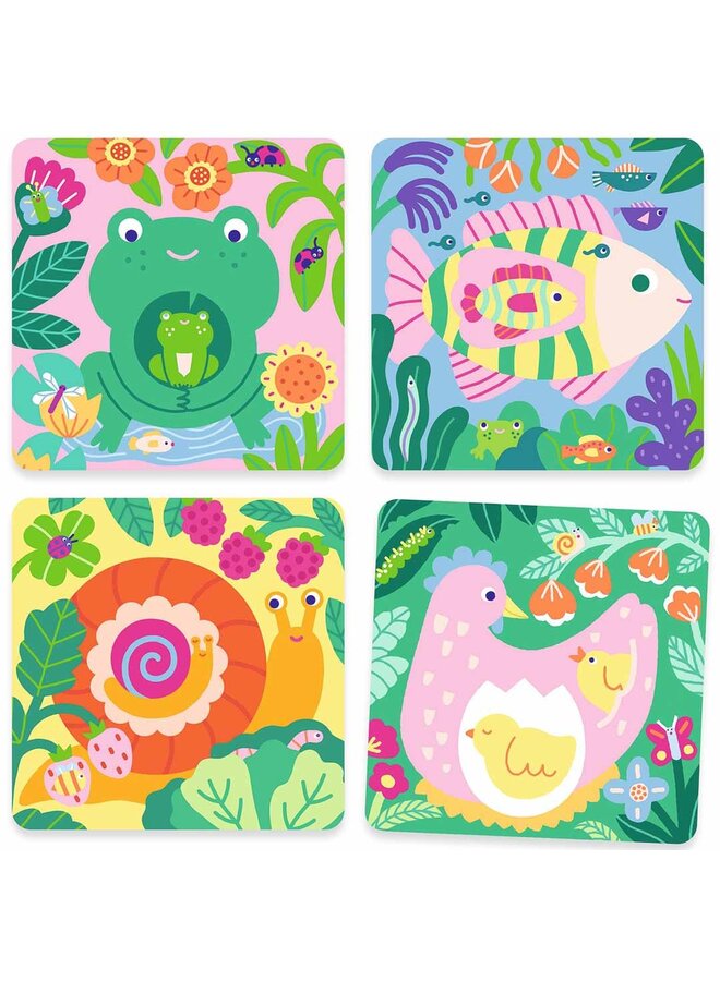 Djeco | magisch kleuren | garden baby animals