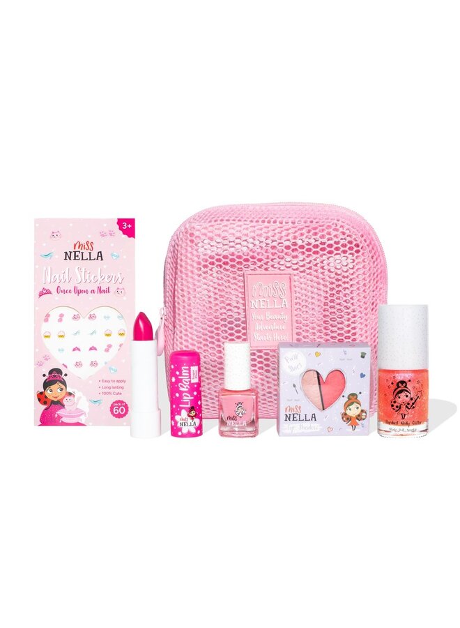 Miss Nella | rosy glossy mesh bag