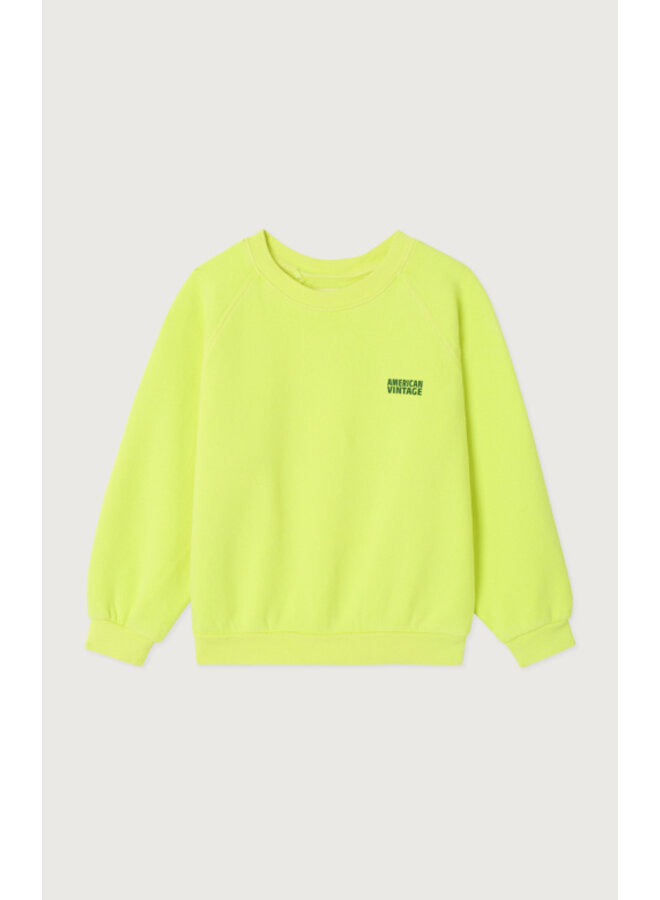 American Vintage | izubird sweatshirt | citron fluo