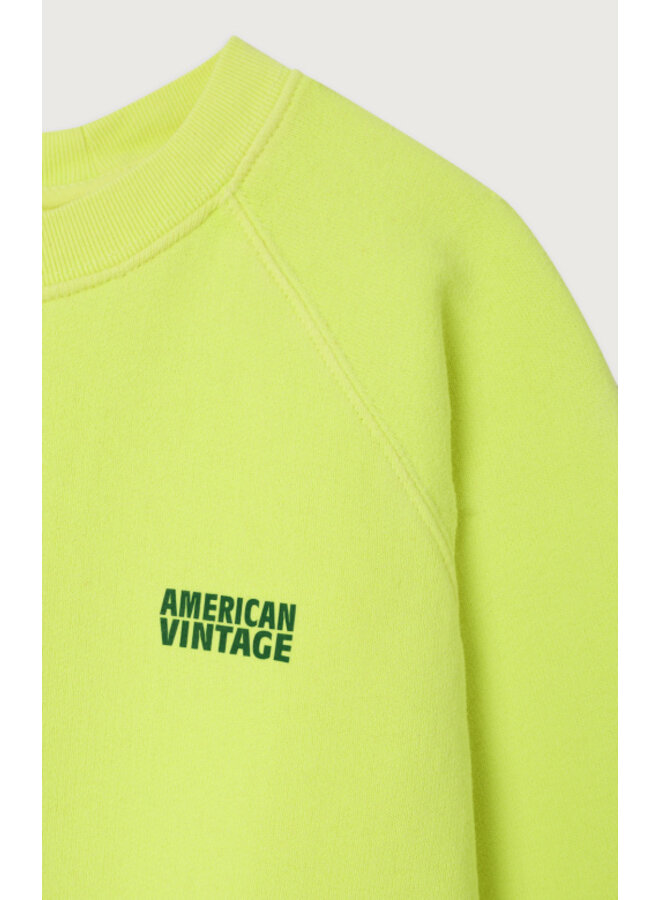 American Vintage | izubird sweatshirt | citron fluo