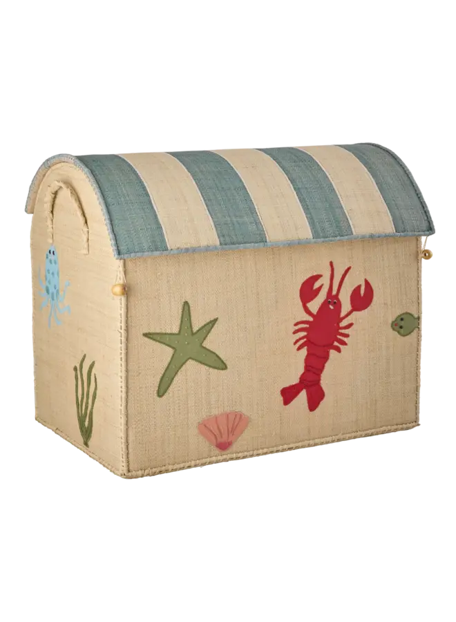 Rice | raffia basket | ocean theme | large