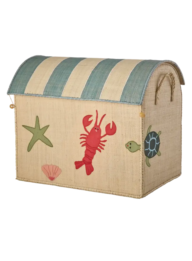 Rice | raffia basket | ocean theme | large