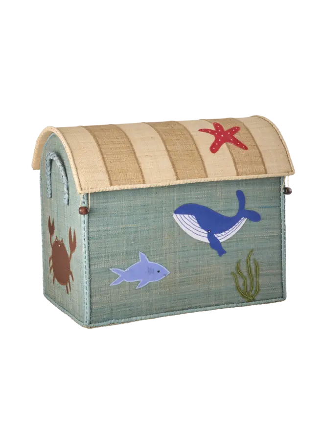 Rice | raffia basket | ocean theme | medium