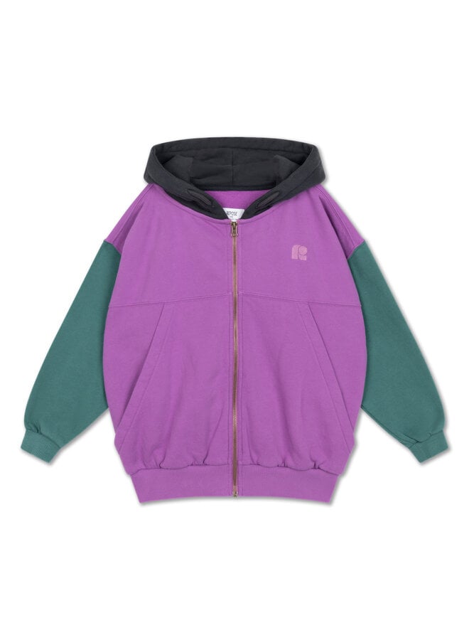Repose | zip hoodie | color block
