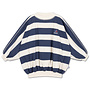 Repose | iris sweater | eclipse blue block stripe