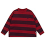 Repose | boxy sweater | rusty mulberry block stripe