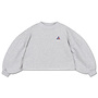 Repose | crop heart sweater | light mixed grey