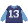 Repose | sporty jersey tee | eclipse blue color block