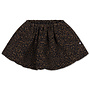 Repose | balloon mini skirt | chocolate leopard jacquard