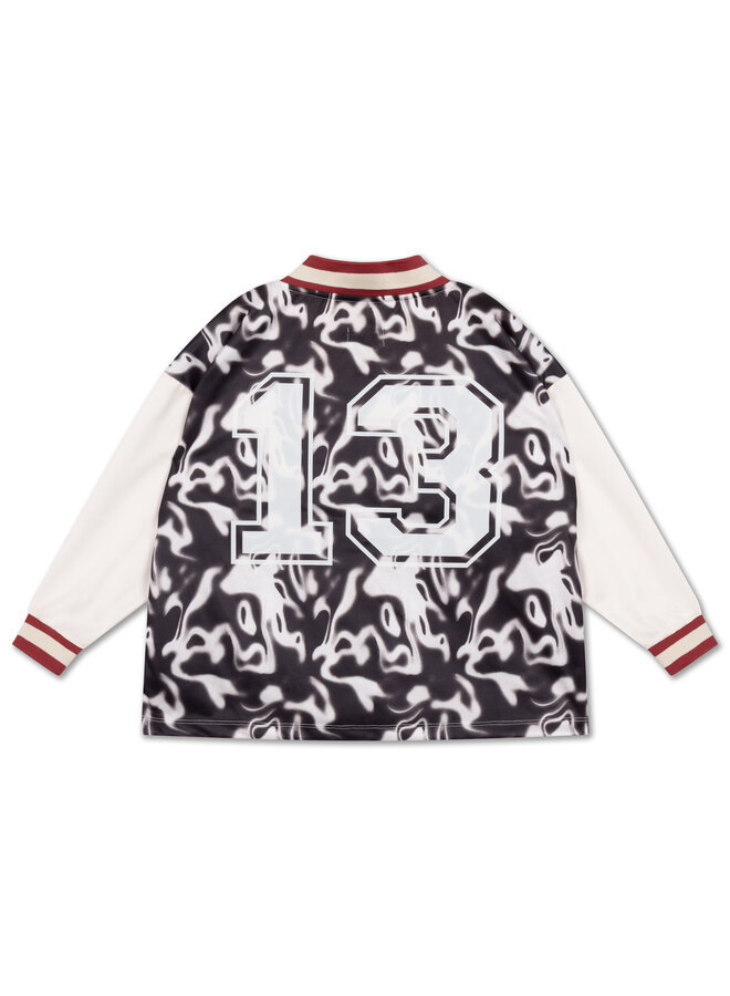 Repose | soccer tee | liquid marble color block
