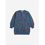 Bobo Choses | stamp bloom all over sweatshirt dress | navy blue