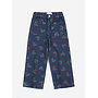 Bobo Choses | stamp bloom all over denim pants | navy blue