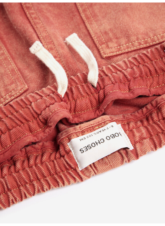 Bobo Choses | taxi saurus tag twill pants | red