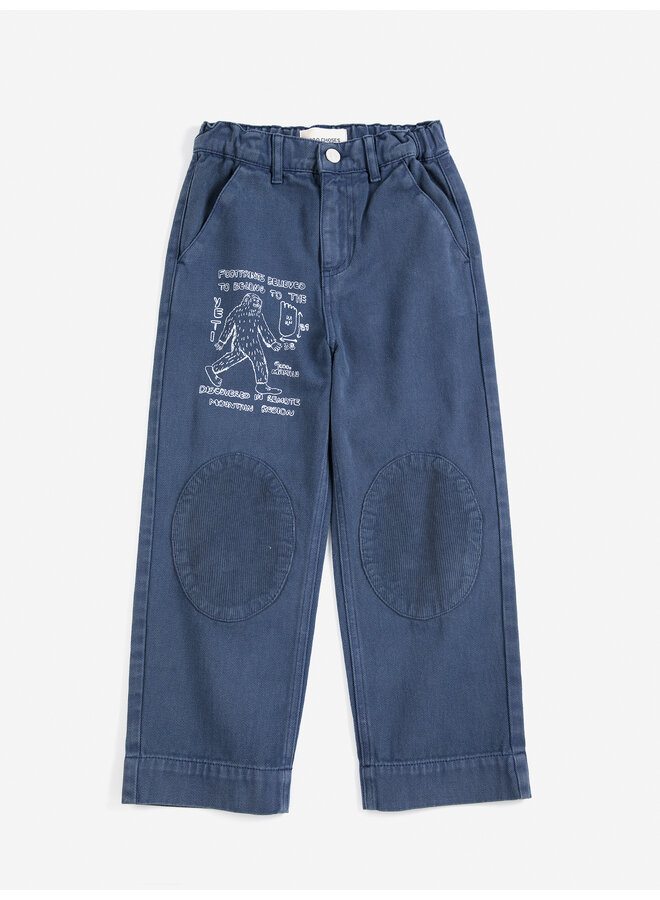 Bobo Choses | mr. footish knee pads woven pants | midnight blue