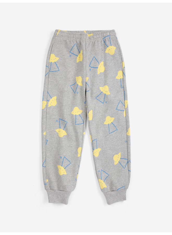 Bobo Choses | pixel abduction all over jogging pants | light heather grey