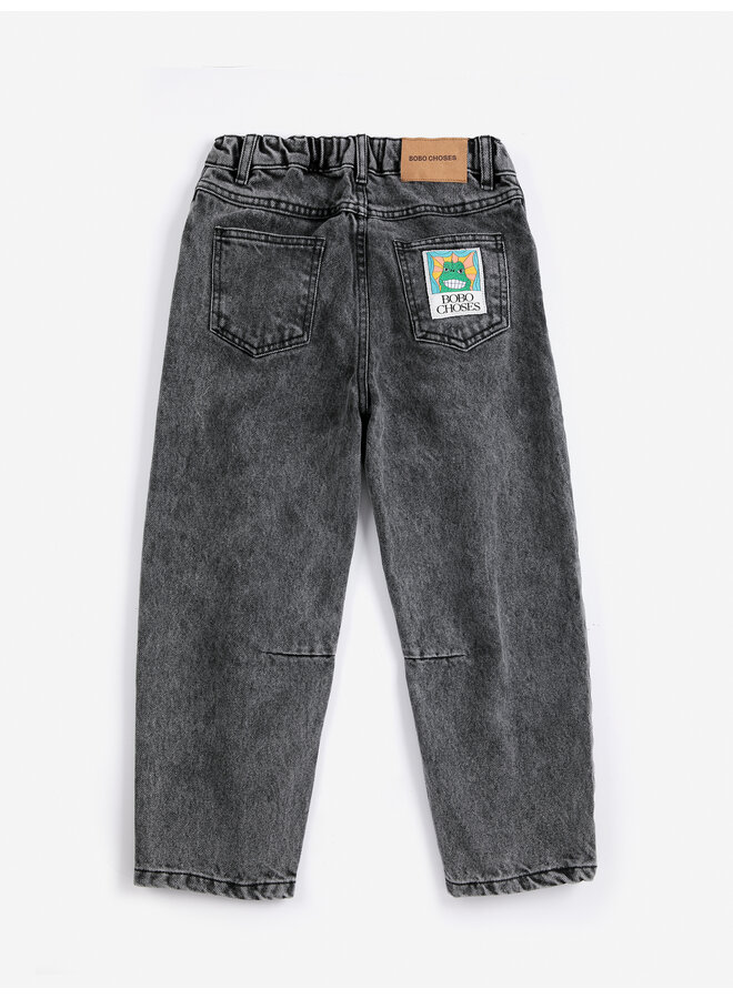 Bobo Choses | beast tag denim pants | black
