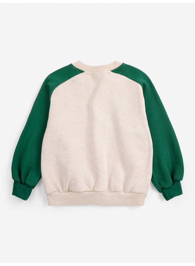 Bobo Choses | mr. footish raglan sweatshirt | offwhite