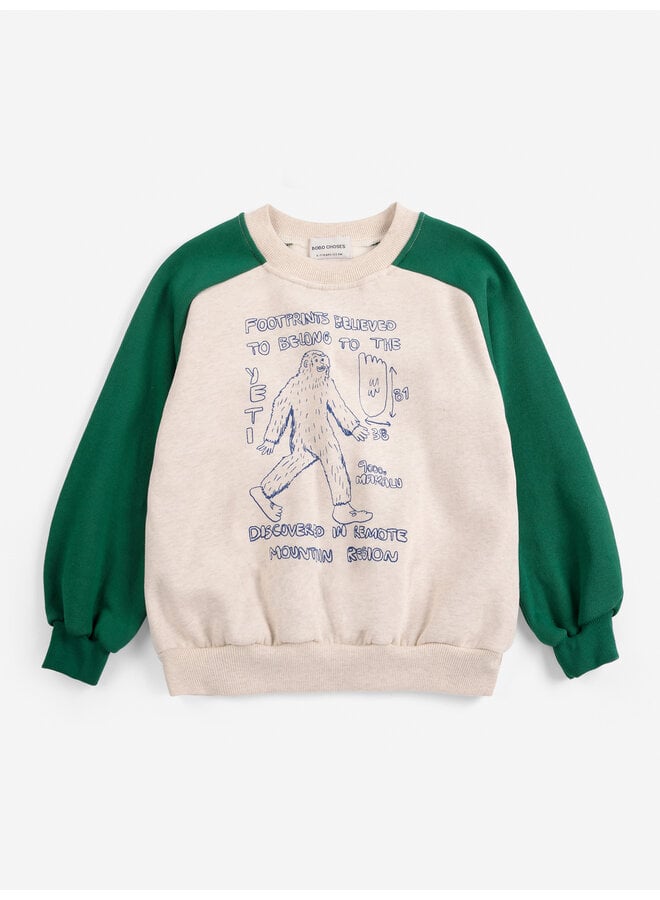 Bobo Choses | mr. footish raglan sweatshirt | offwhite