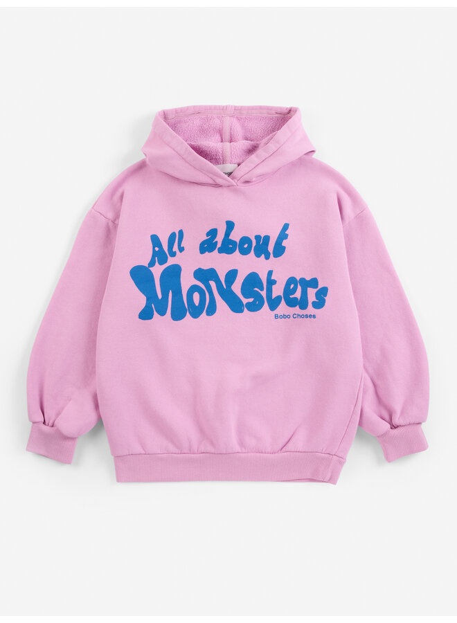 Bobo Choses | all about monsters hoodie | pink