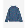 Bobo Choses | stamp bloom all over turtle neck t-shirt | navy blue