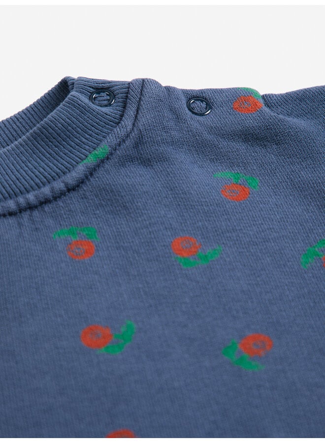 Bobo Choses | stamp bloom all over sweatshirt | navy blue