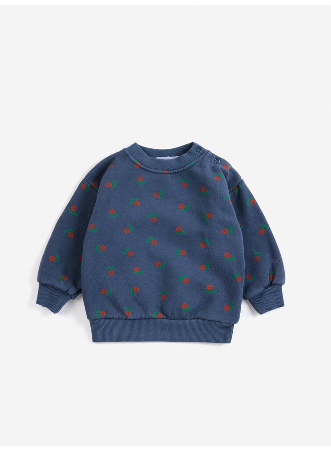 Bobo Choses | stamp bloom all over sweatshirt | navy blue