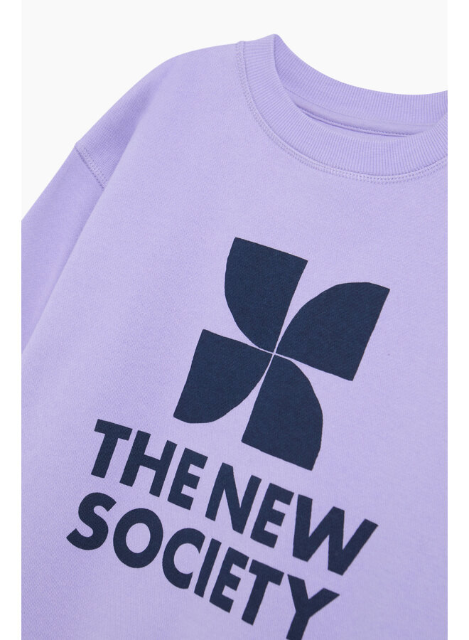 The New Society | tns logo sweatshirt violet tulip