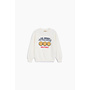 The New Society | smiley sweatshirt whisper white