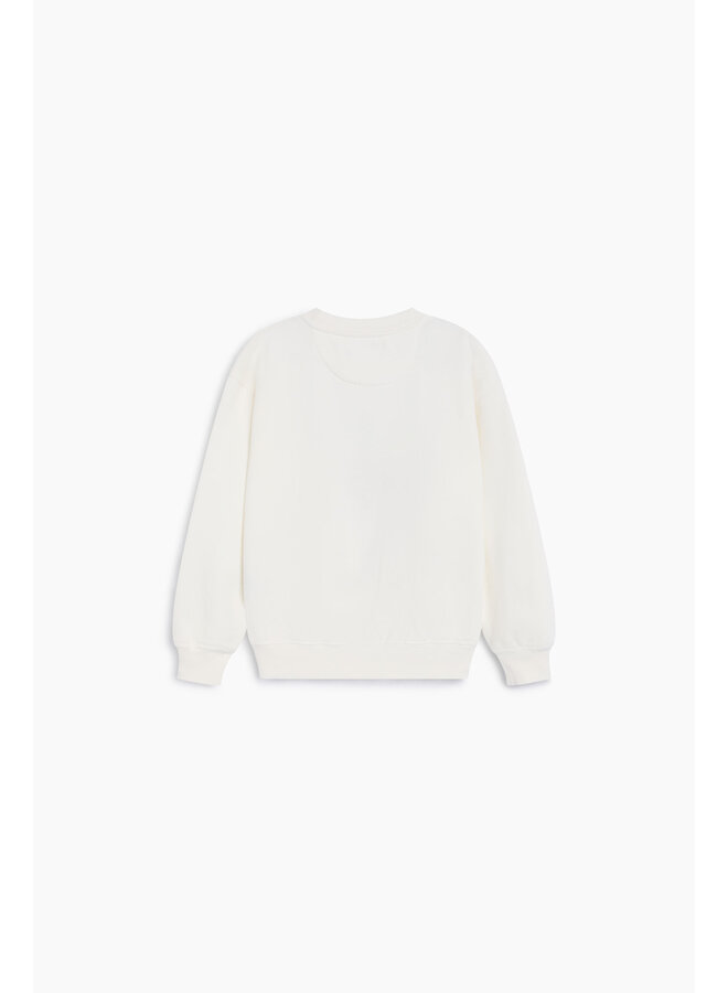 The New Society | smiley sweatshirt whisper white