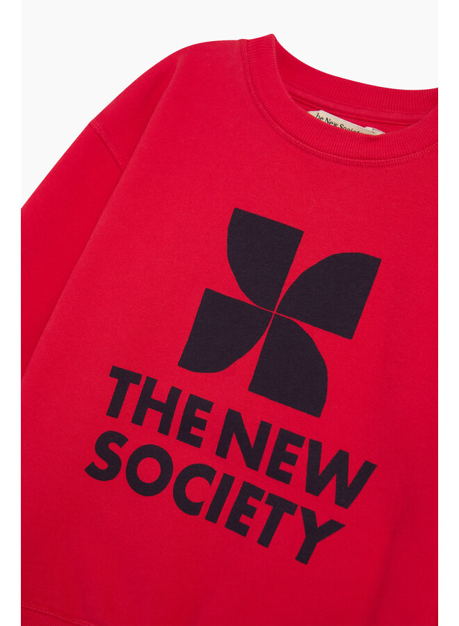 The New Society | tns logo sweatshirt chinese red
