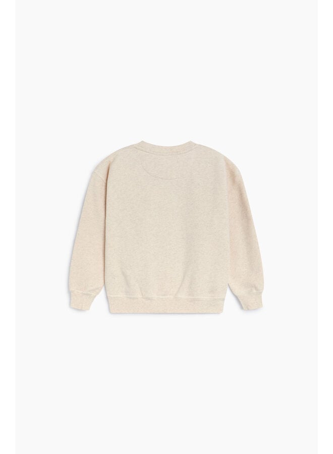 The New Society | tns logo sweatshirt whisper white melange