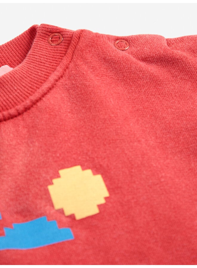 Bobo Choses | lake monster sweatshirt | red