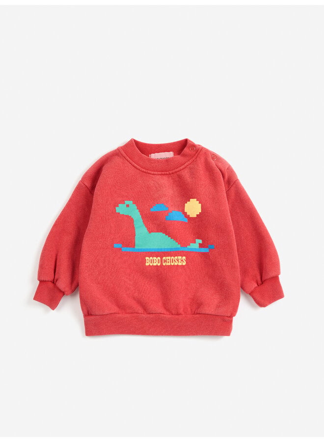 Bobo Choses | lake monster sweatshirt | red