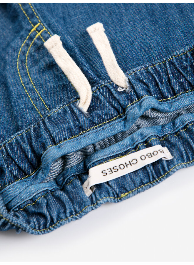 Bobo Choses | taxi saurus tag denim pants | midnight blue